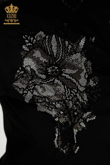 Women's Dress Floral Pattern Black - 20271 | KAZEE - Thumbnail