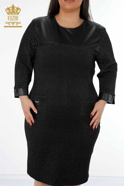 Women's Dress Glittery Black - 7587 | KAZEE - Thumbnail