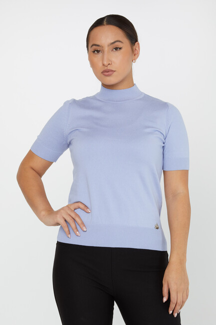 Women's Knitwear American Model Basic Light Blue - 14541 | KAZEE - Thumbnail