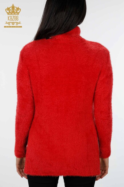 Women's Knitwear Angora Red - 19056 | KAZEE - Thumbnail