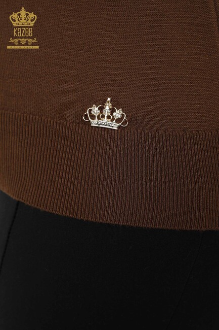 Women's Knitwear Basic Brown - 30181 | KAZEE - Thumbnail