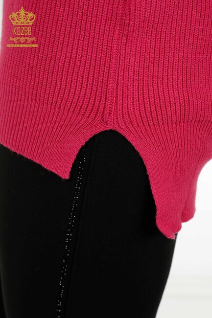 Women's Knitwear Basic Fuchsia - 19042 | KAZEE - Thumbnail