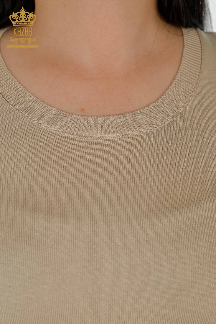 Women's Knitwear Basic Light Beige - 30213 | KAZEE