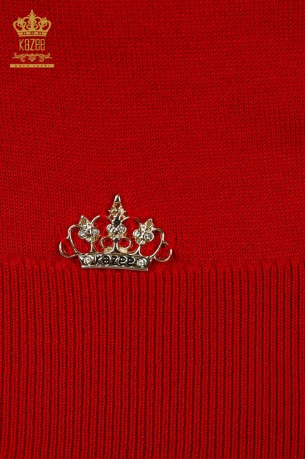 Women's Knitwear Basic Red - 30181 | KAZEE - Thumbnail