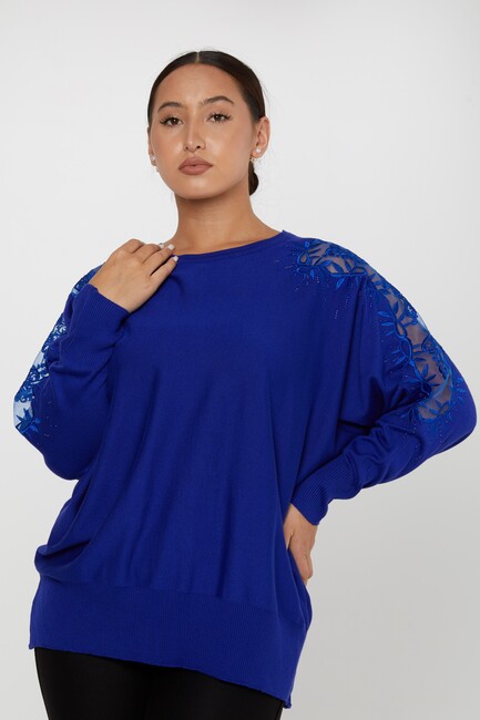Women's Knitwear Bat Sleeve Saxe - 30767 | KAZEE - Thumbnail