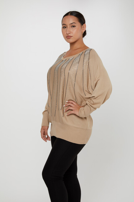 Women's Knitwear Bat Sleeve Mink - 30675 | KAZEE - Thumbnail