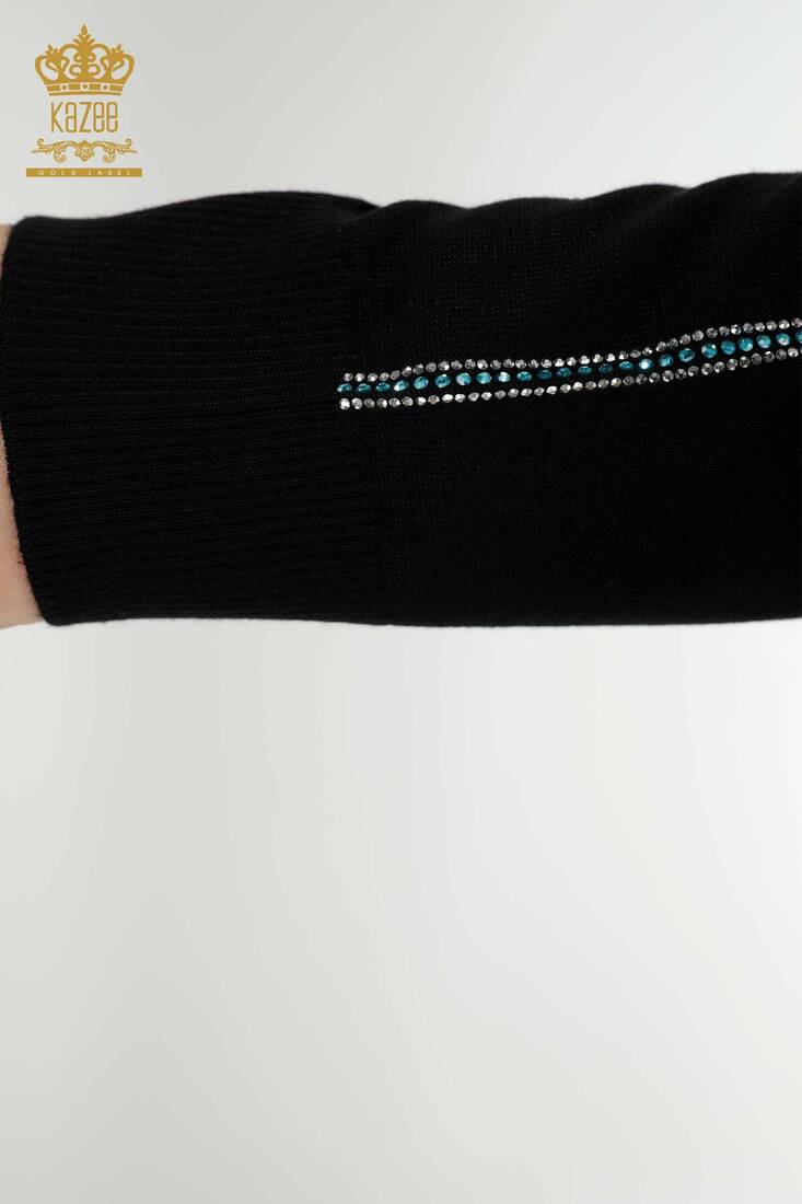 Women's Knitwear Bird Pattern Black - 16459 | KAZEE