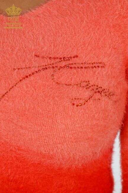Women's Knitwear Color Gradient Red - 18496 | KAZEE - Thumbnail