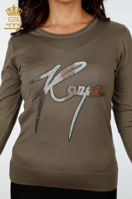 Women's Knitwear Kazee Written Khaki - 16619 | KAZEE - Thumbnail