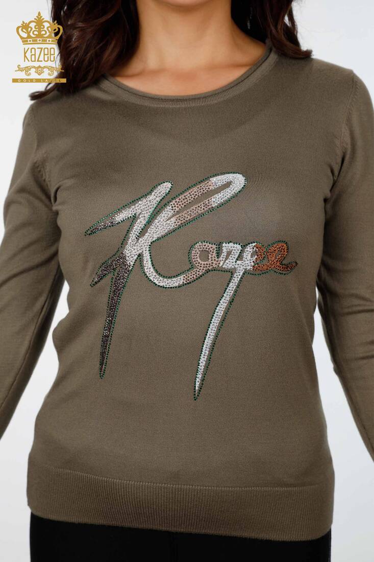 Women's Knitwear Kazee Written Khaki - 16619 | KAZEE