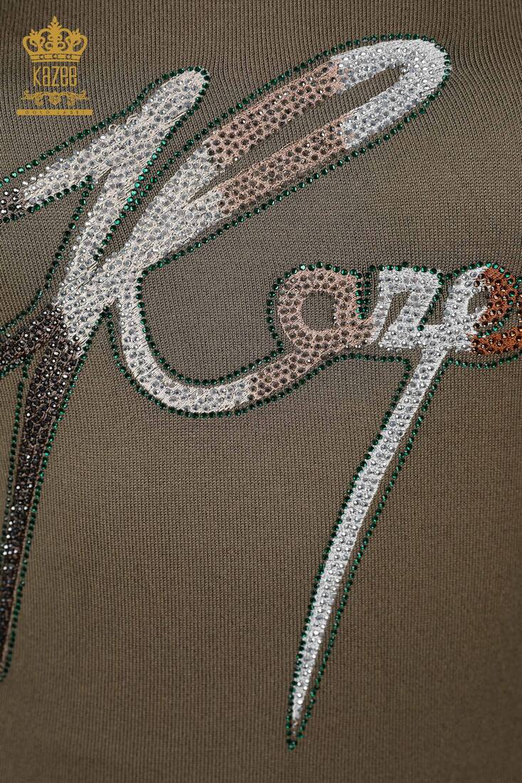 Women's Knitwear Kazee Written Khaki - 16619 | KAZEE