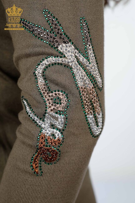 Women's Knitwear Kazee Written Khaki - 16619 | KAZEE - Thumbnail