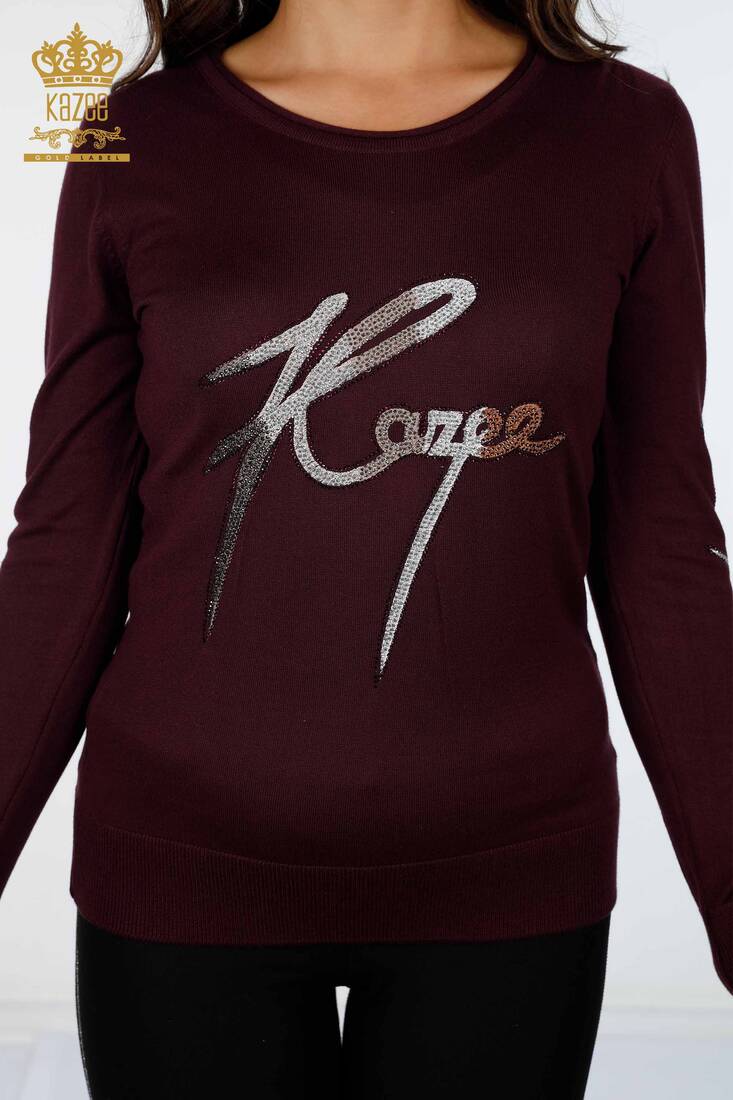 Women's Knitwear Kazee Written Plum - 16619 | KAZEE