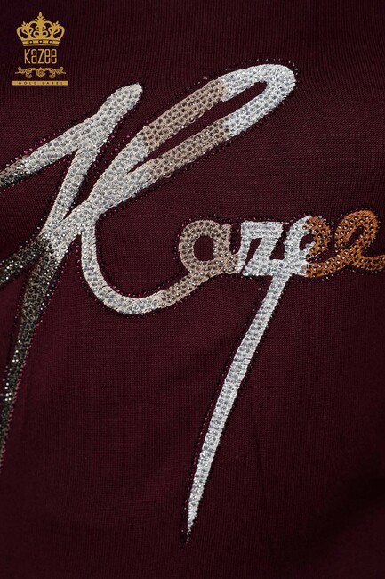Women's Knitwear Kazee Written Plum - 16619 | KAZEE - Thumbnail