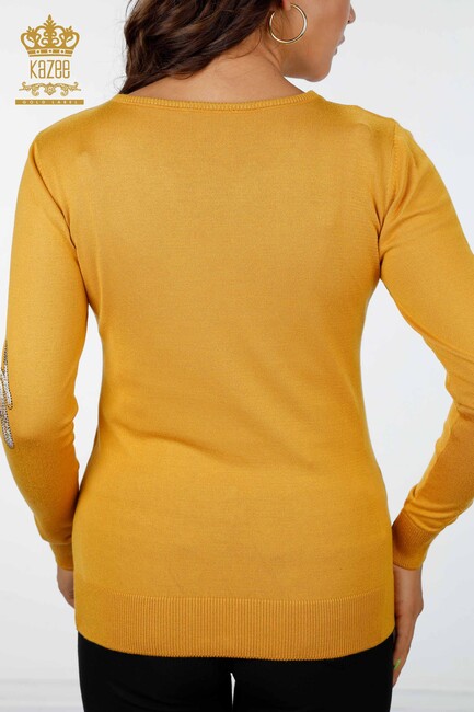 Women's Knitwear Kazee Written Saffron - 16619 | KAZEE - Thumbnail