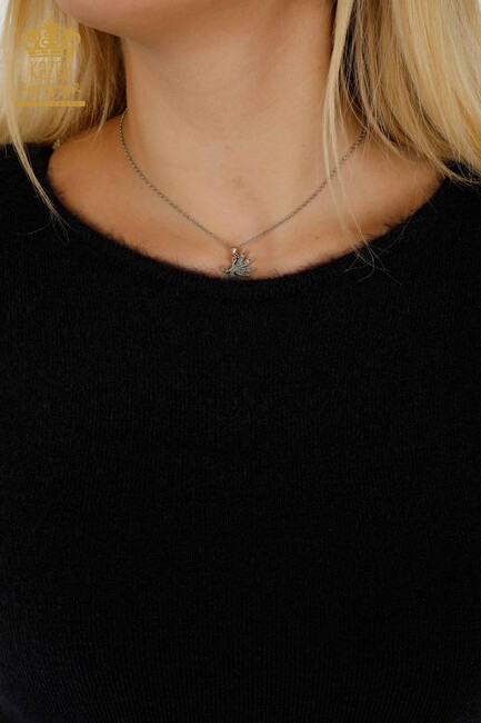 Women's Knitwear Dark Navy Blue with Logo - 18432 | KAZEE - Thumbnail