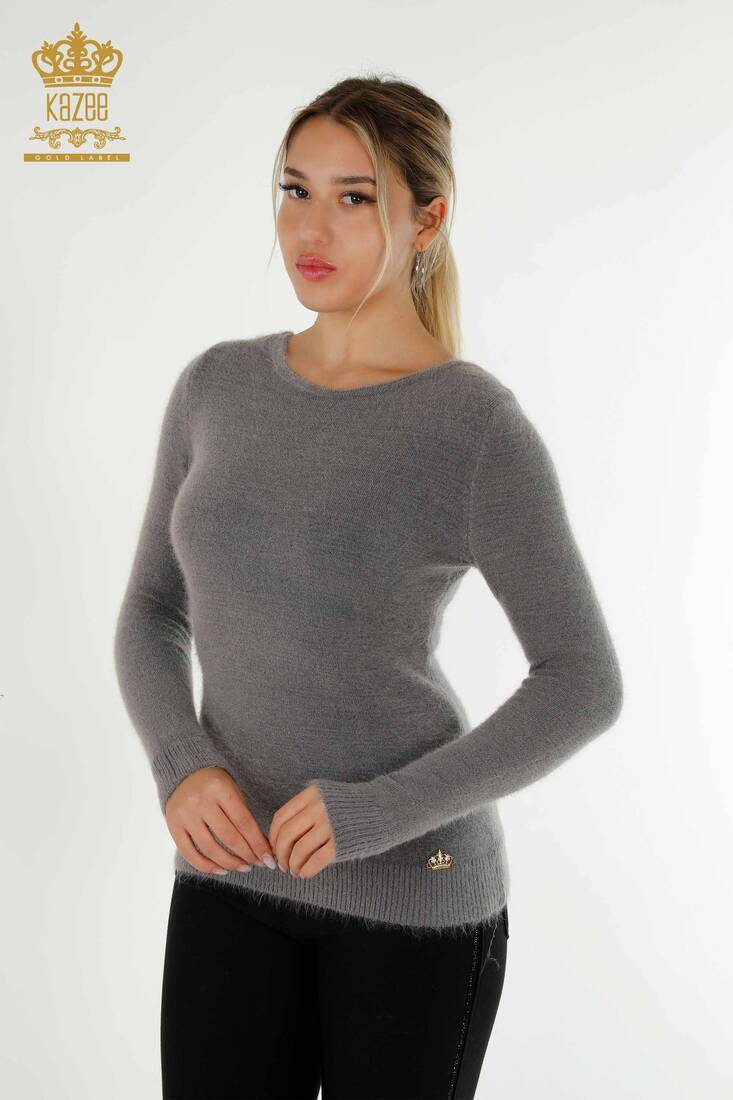 Women's Knitwear Gray with Logo - 18432 | KAZEE