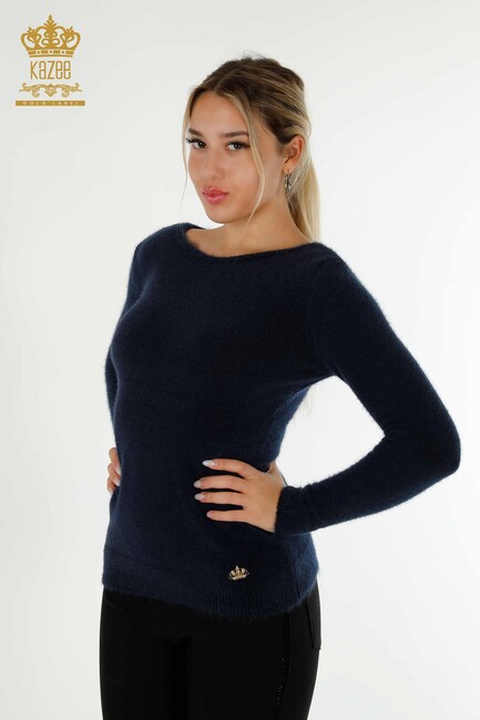 Women's Knitwear Navy Blue with Logo - 18432 | KAZEE - Thumbnail