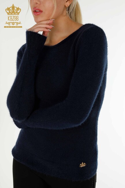 Women's Knitwear Navy Blue with Logo - 18432 | KAZEE - Thumbnail