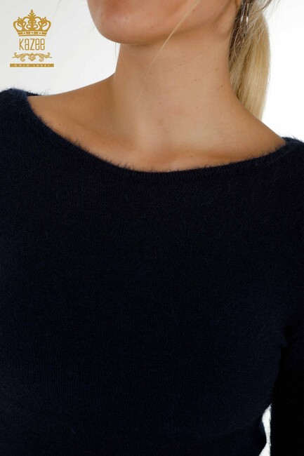 Women's Knitwear Navy Blue with Logo - 18432 | KAZEE - Thumbnail