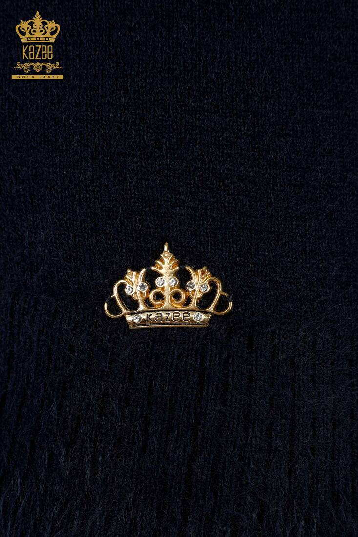 Women's Knitwear Navy Blue with Logo - 18432 | KAZEE