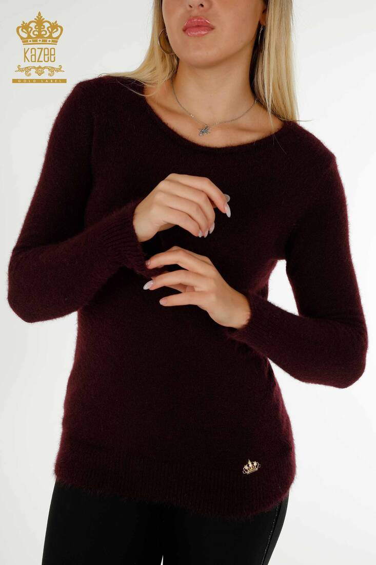 Women's Knitwear Logo Plum - 18432 | KAZEE