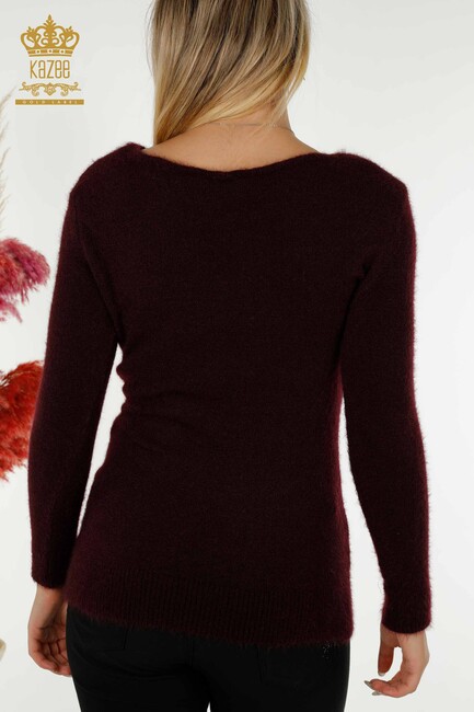 Women's Knitwear Logo Plum - 18432 | KAZEE - Thumbnail