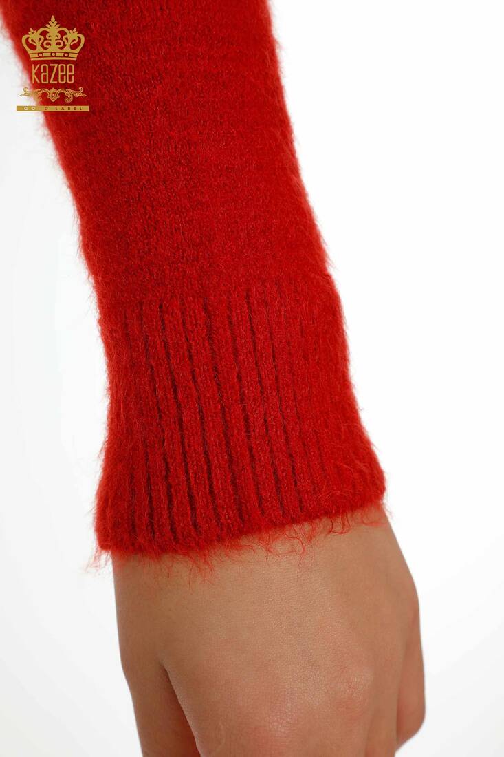 Women's Knitwear Red with Logo - 18432 | KAZEE