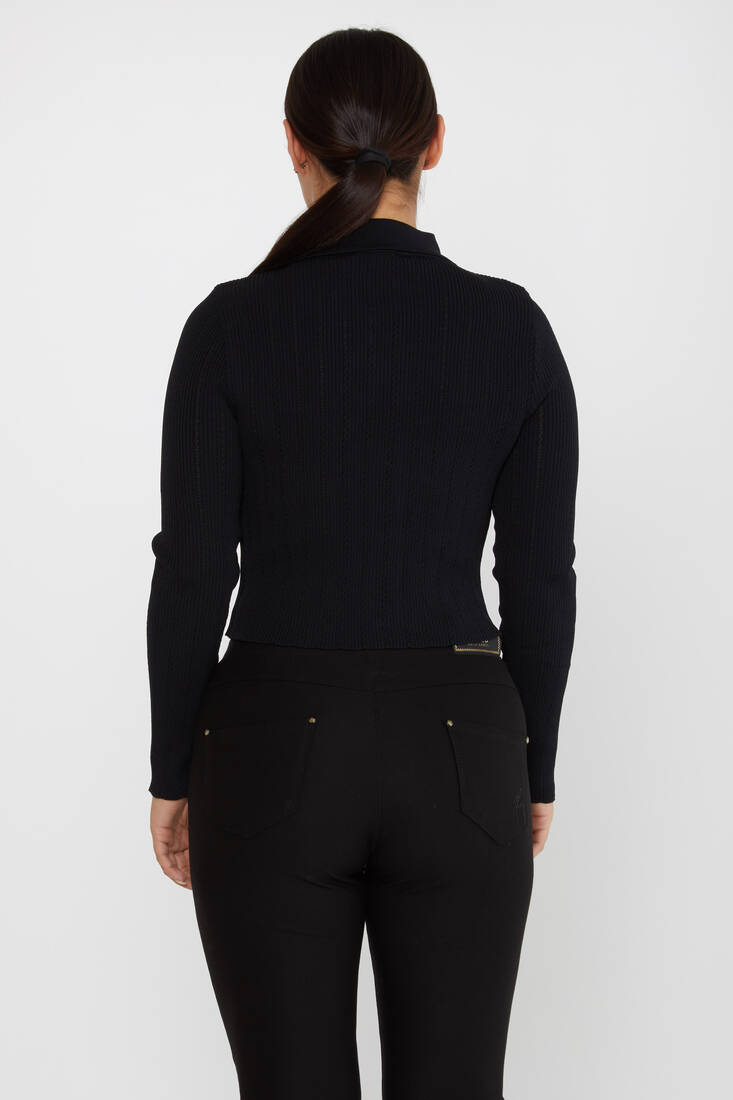 Women's Knitwear Long Sleeve Black - 31301 | KAZEE