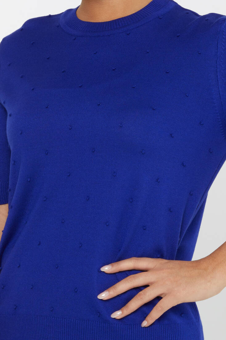 Women's Knitwear Self-Woven American Model Saks - 30131 | KAZEE
