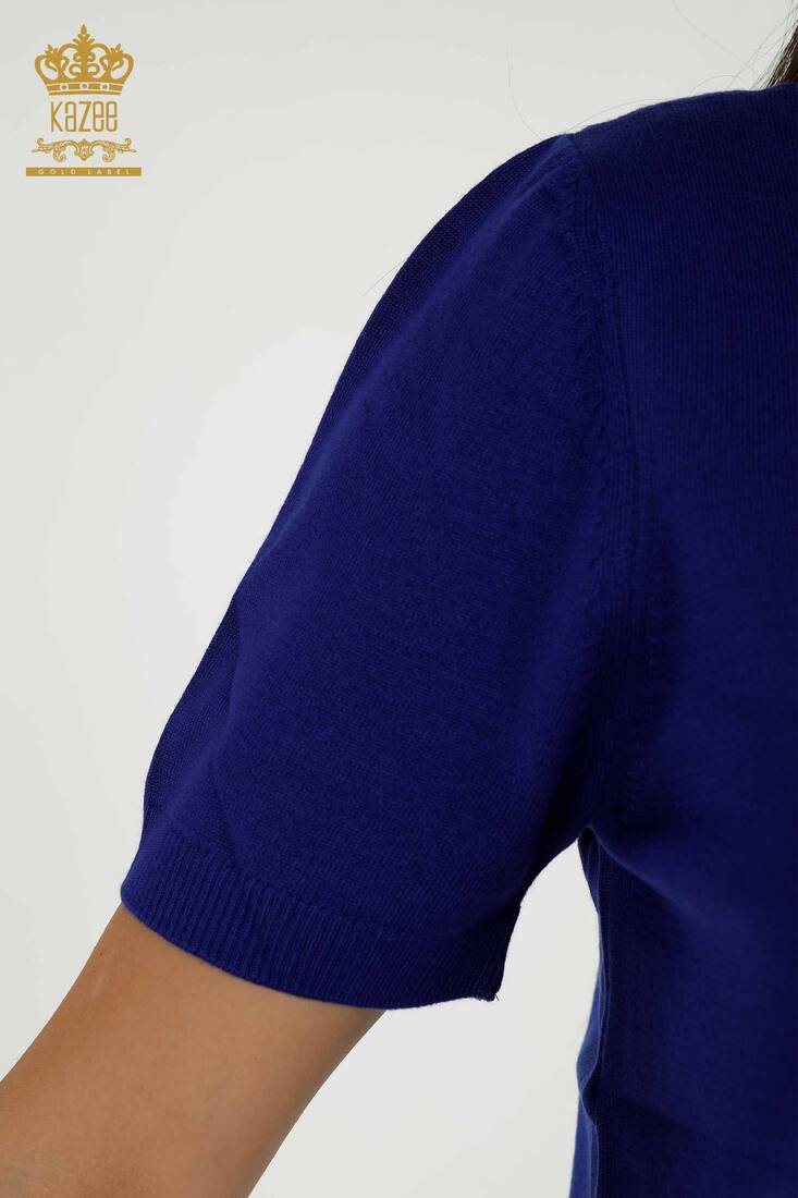 Women's Knitwear Short Sleeve Saks - 30255 | KAZEE