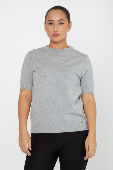 Women's Knitwear Glittery American Model Gray - 31053 | KAZEE - Thumbnail