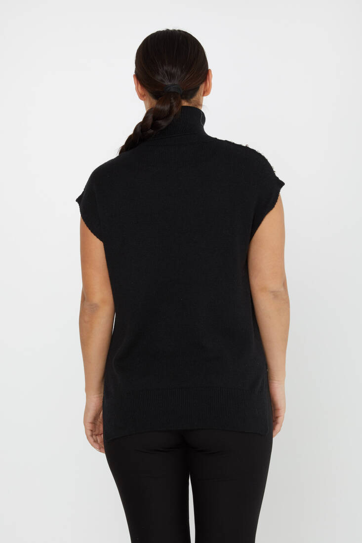 Women's Knitwear Stone Sweater Black - 30242 | KAZEE