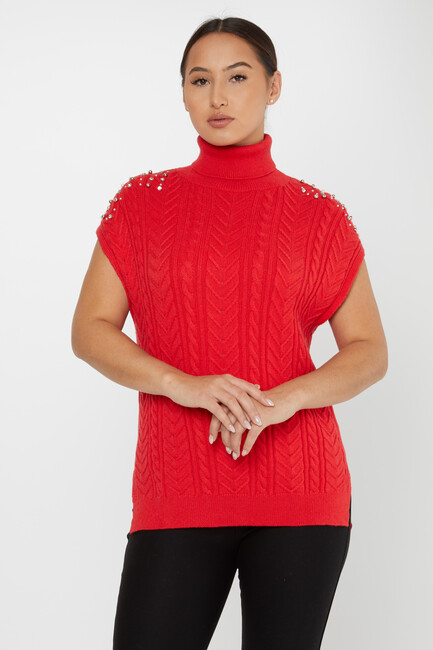 Women's Knitwear Stone Sweater Coral - 30242 | KAZEE - Thumbnail