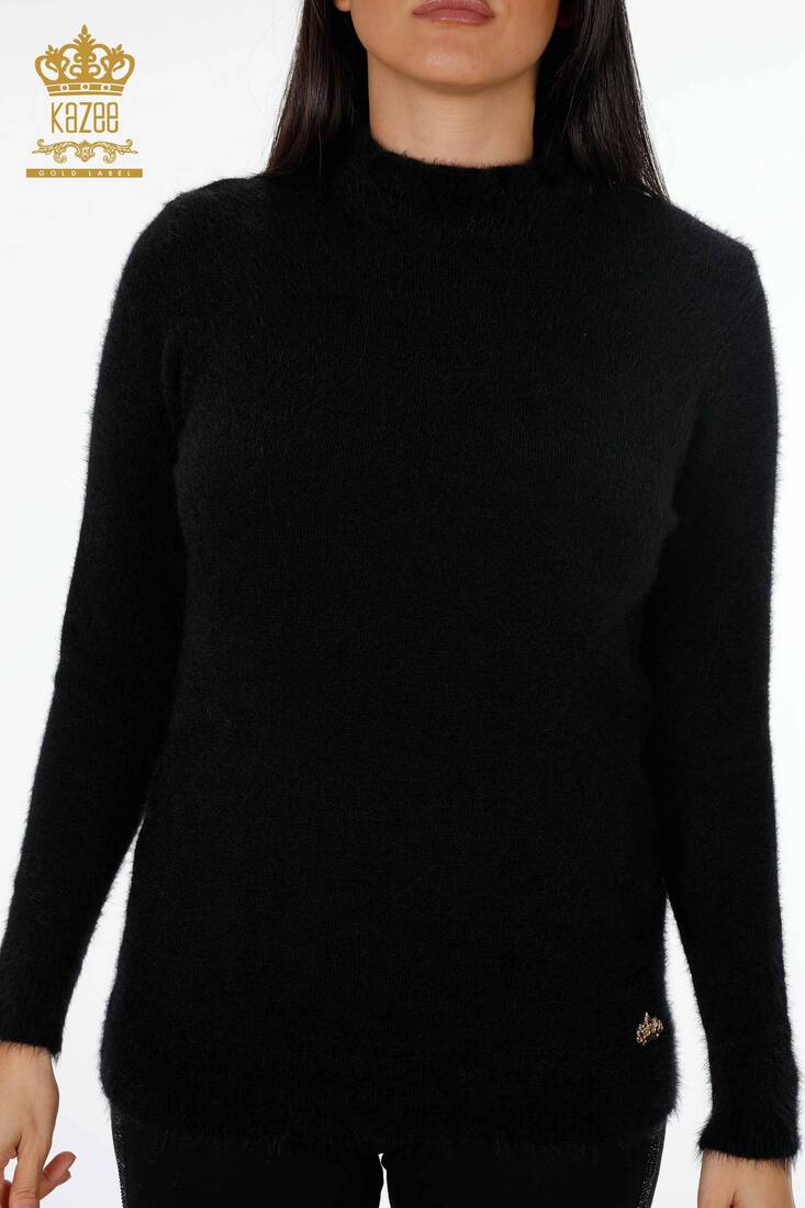 Women's Knitwear Sweater Angora Black - 18915 | KAZEE
