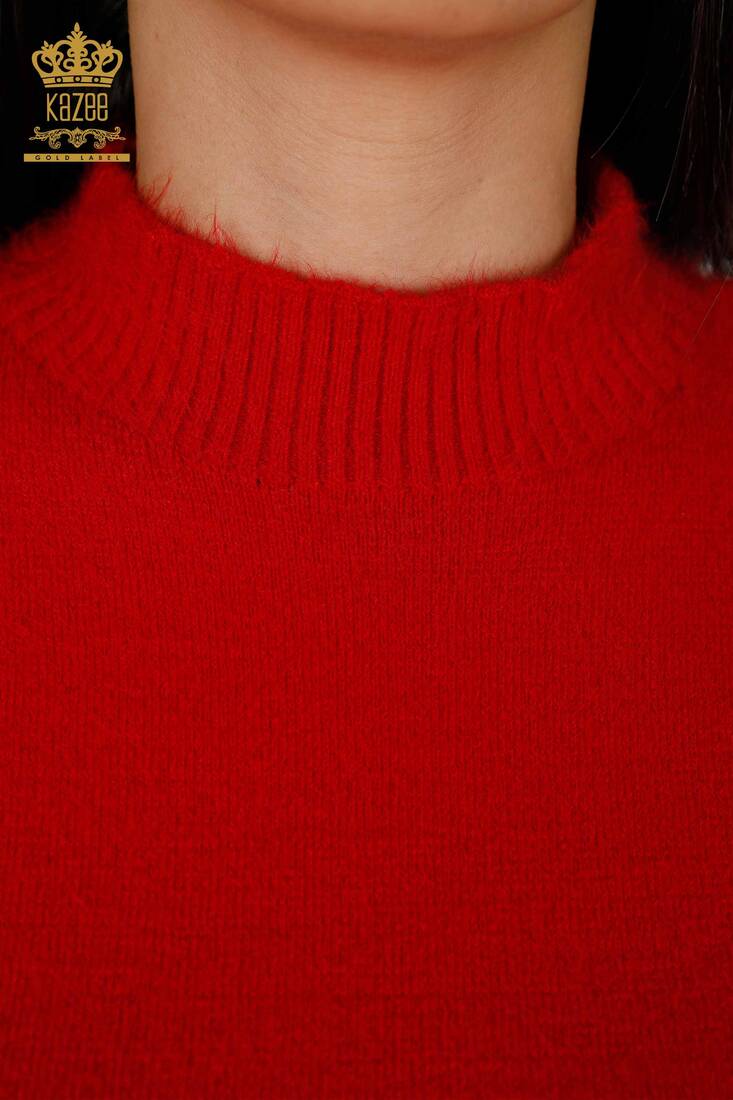 Women's Knitwear Sweater Angora Red - 18915 | KAZEE