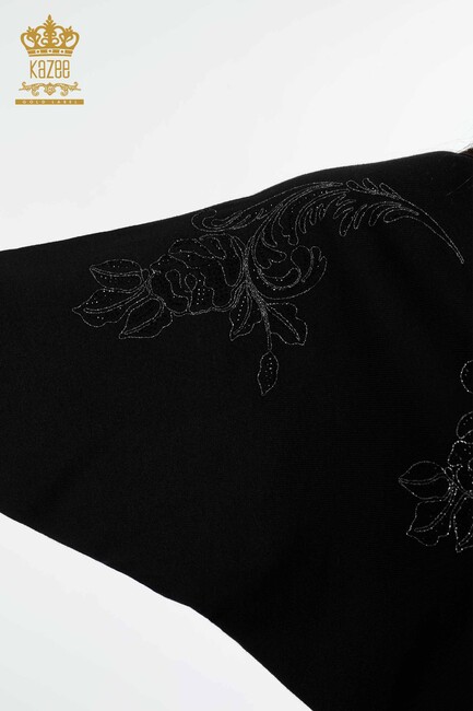 Women's Knitwear Sweater Bat Sleeve Black - 15613 | KAZEE - Thumbnail