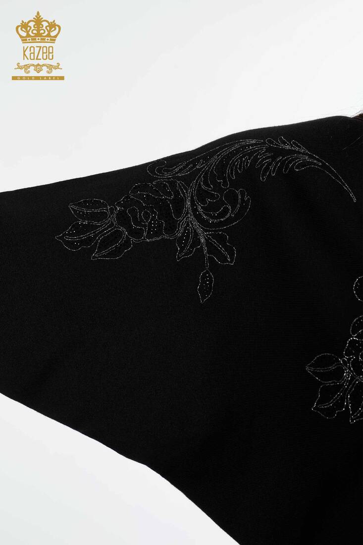 Women's Knitwear Sweater Bat Sleeve Black - 15613 | KAZEE