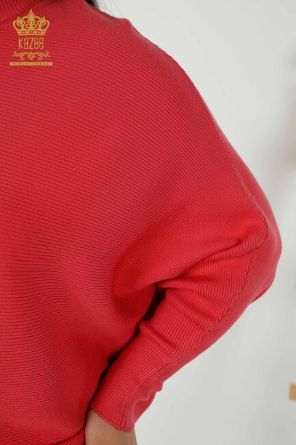 Women's Knitwear Sweater Bat Sleeve Fuchsia - 15668 | KAZEE - Thumbnail