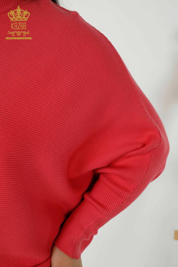Women's Knitwear Sweater Bat Sleeve Fuchsia - 15668 | KAZEE