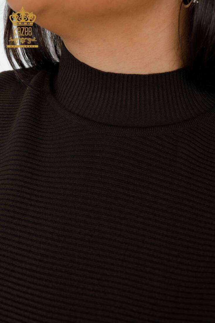 Women's Knitwear Sweater Bat Sleeve Khaki - 15668 | KAZEE