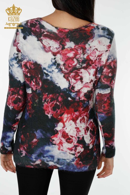 Women's Knitwear Sweater Floral Pattern - 18966 | KAZEE - Thumbnail