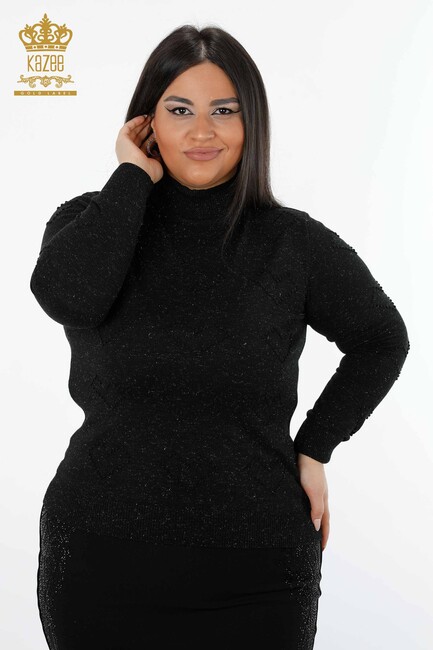 Women's Knitwear Sweater Stand Black - 15220 | KAZEE - Thumbnail