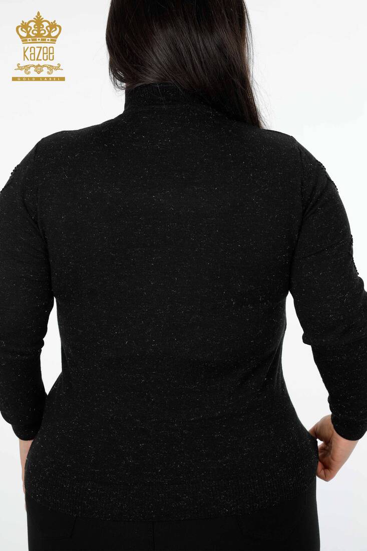 Women's Knitwear Sweater Stand Black - 15220 | KAZEE