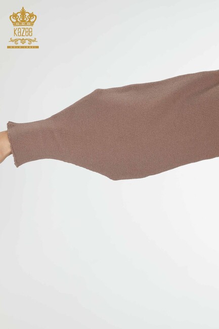 Women's Knitwear Sweater High Collar Mink - 15669 | KAZEE - Thumbnail