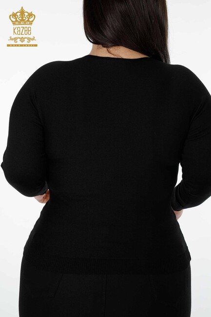 Women's Knitwear Sweater Kazee Logo Black - 15695 | KAZEE - Thumbnail
