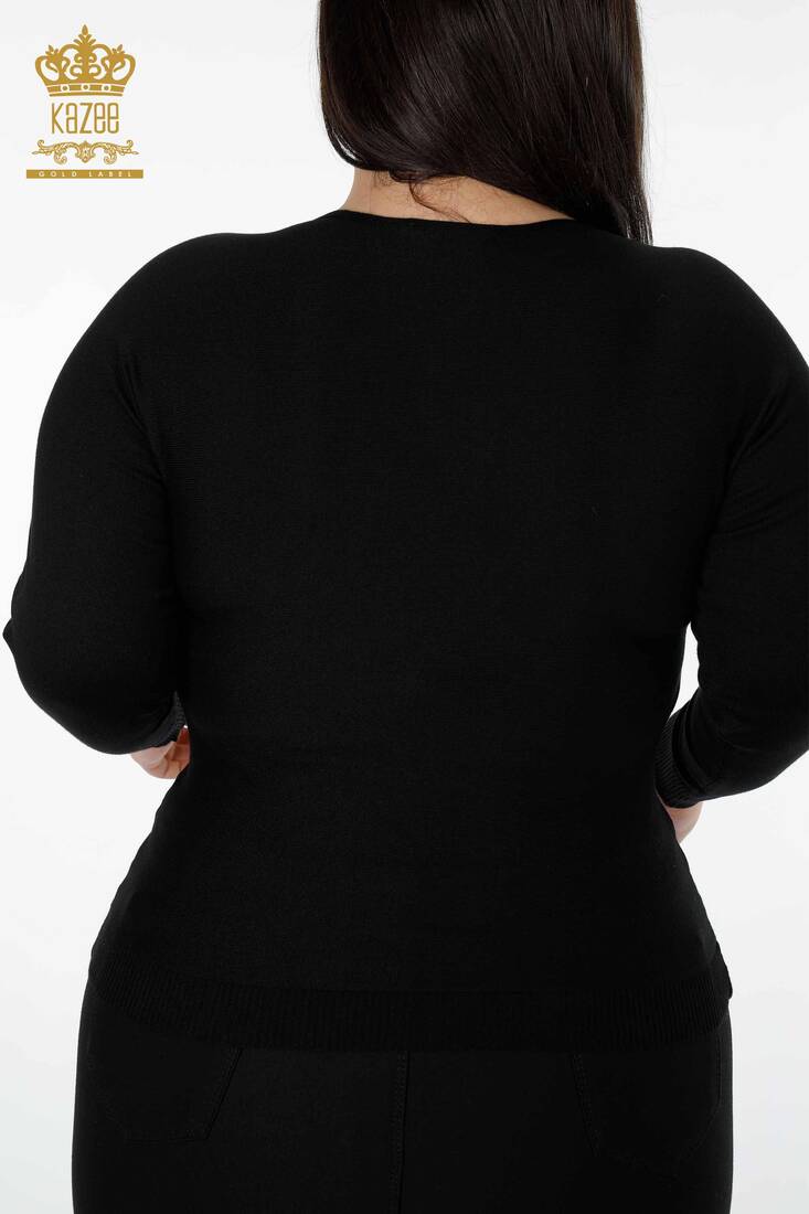 Women's Knitwear Sweater Kazee Logo Black - 15695 | KAZEE