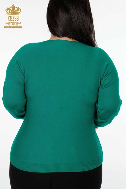 Women's Knitwear Sweater Kazee Logo Green - 15695 | KAZEE - Thumbnail