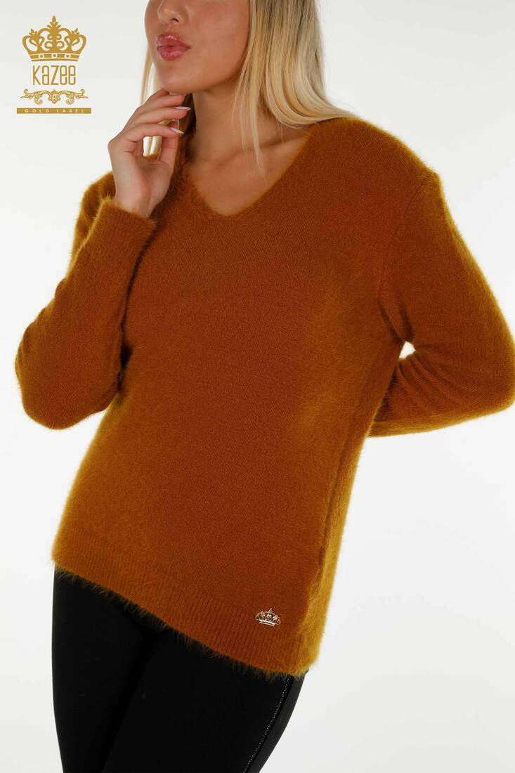 Women's Knitwear Sweater Long Sleeve Mustard - 18921 | KAZEE