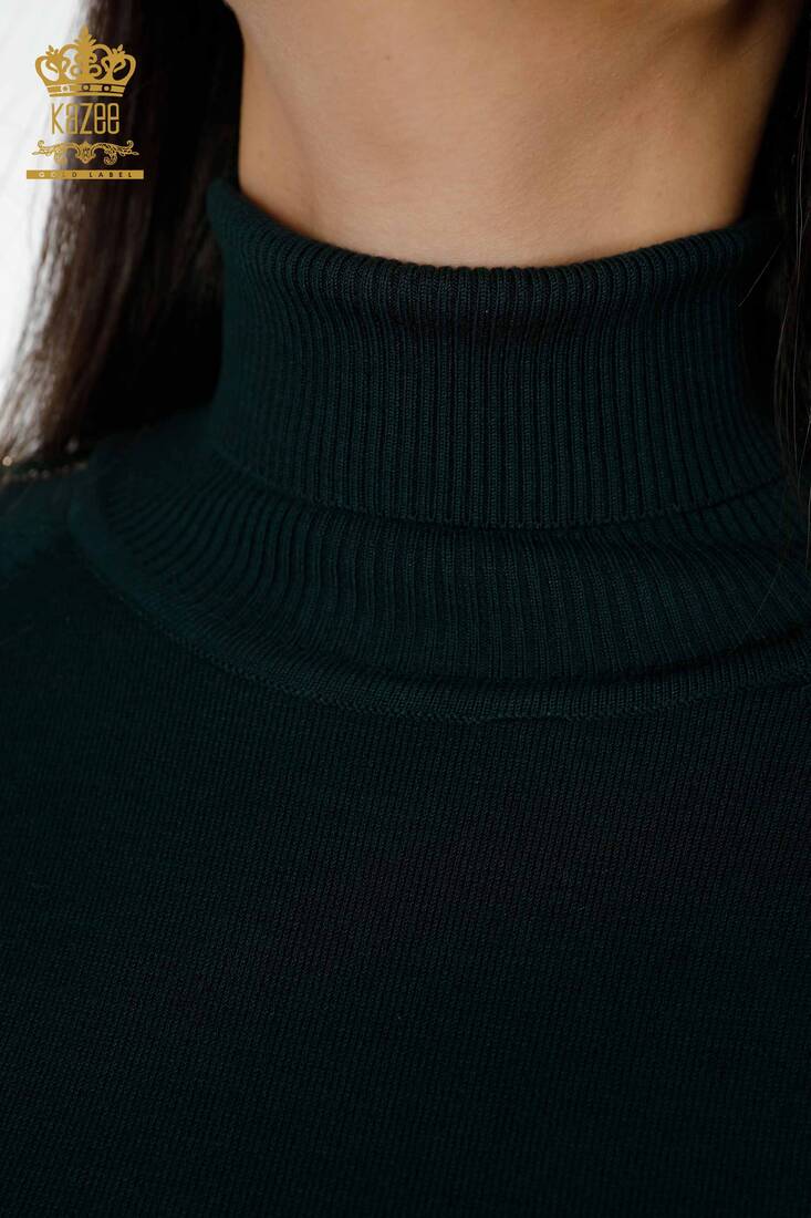 Women's Knitwear Sweater Striped Stone Embroidered Nefti - 15062 | KAZEE